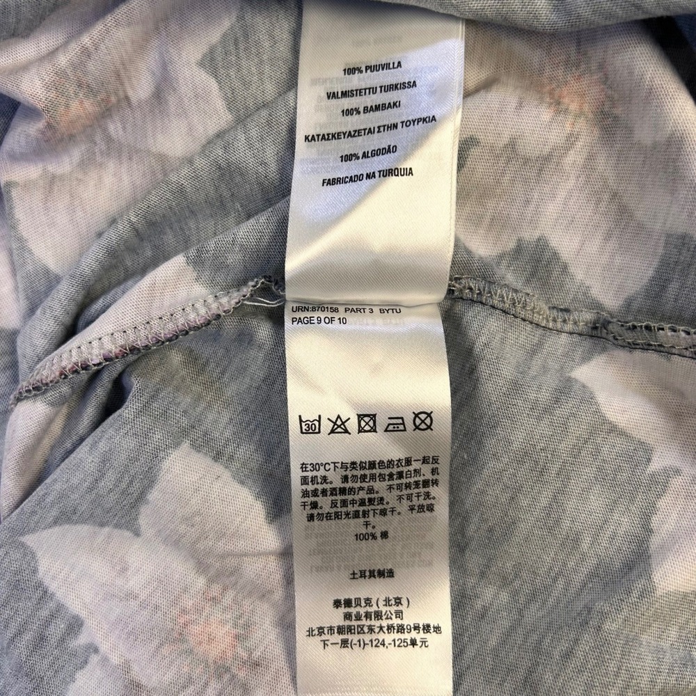 Ted Baker Nelso Floral Polo Shirt Mens 4 (US Large) Navy Purple MMB NELSO TC9M - Picture 11 of 13